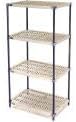 Nexel 5 Tier Vented Plastic Shelving 30 W x 21 D x 74 H Nexelon Finish