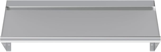 304 Stainless Steel Slanted Wall Rack Shelf with Drain Outlet – 42 x 22.5 | Commercial Wall-Mounted Drip Shelf for Bar Kitchen or Dish Station (42 in. x 22 1/2 in)