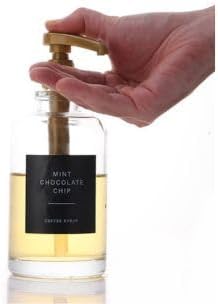 Coffee Bar Accessories: Coffee Syrup Dispenser Set with 2 Glass Bottles (19.6 Oz) Gold Pumps Funnel Waterproof Syrup Labels 2 Golden Spoons and Straw Brush - Elegant Syrup Dispenser