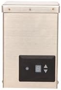Sollos 120w Outdoor Landscape Lighting Transformer w Built in Photocell &amp Timer 12V Low Voltage (Stainless Steel)