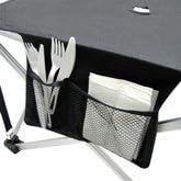 Folding Fabric Picnic Table Side Camping and Beach Beverage Stand