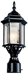 Kichler 49256BK Chesapeake Outdoor Post Mount 1-Light Black