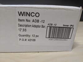 12 Pack Winco 12 inch Bain Marie Steam Table Adapter Bars