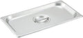 Tiger Chef 1/3 Third Size Stainless Steel Steam Table Pan Cover Solid Third Size Non-Stick Surface Steam Pan Lids With Handle 2 Pack