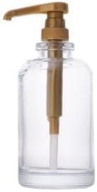 Coffee Bar Accessories: Coffee Syrup Dispenser Set with 2 Glass Bottles (19.6 Oz) Gold Pumps Funnel Waterproof Syrup Labels 2 Golden Spoons and Straw Brush - Elegant Syrup Dispenser