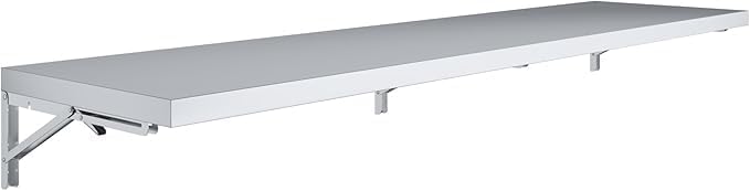 Stainless Steel Folding Wall Shelf NSF Certified| Concession Stand Food Truck Kitchen Restaurant Garage Laundry and Utility Room (18 D x 72 W)