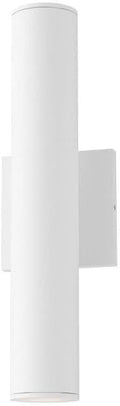 Maxim Lighting 86433WT Calibro - 14W 2 LED Outdoor Wall Sconce-15 Inches Tall and 2.5 Inches Wide Finish Color: White
