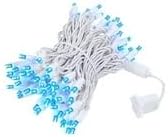Novelty Lights 34ft Christmas String Lights 100 Blue LED Bulbs on White Wire 4 Spacing Connectable Indoor Outdoor Commercial Grade Lighting for Holidays Patio Weddings