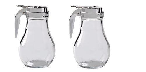 Thunder Group GLTWSY014 Syrup Dispenser with Cast Zinc Top 14-Ounce Pack of 2