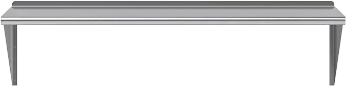 Stainless Steel Wall Shelf | Metal Shelving | Garage Laundry Storage Utility Room | Restaurant Commercial Kitchen | NSF Certified | (24” x 60”)