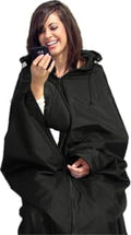 Ultimate SportsWrap - PATENTED - The Only WEARABLE Weatherproof/Stadium/Picnic/Sports Blanket complete with Upper and Lower Zippers Lined &amp Adjustable Hood and Inside Hand Warmers 70 X 58