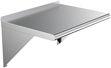 Stainless Steel Wall Shelf | Metal Shelving | Garage Laundry Storage Utility Room | Restaurant Commercial Kitchen | NSF Certified | (24” x 24”)