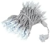 Novelty Lights 34ft Christmas String Lights 100 Pure White LED Bulbs on White Wire 4 Spacing Connectable Indoor Outdoor Commercial Grade Lighting for Holidays Patio Weddings