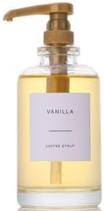 Coffee Bar Accessories: Coffee Syrup Dispenser Set with 2 Glass Bottles (19.6 Oz) Gold Pumps Funnel Waterproof Syrup Labels 2 Golden Spoons and Straw Brush - Elegant Syrup Dispenser