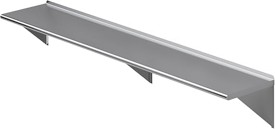 Stainless Steel Wall Shelf | NSF | Garage Laundry Storage Utility Room | Restaurant Commercial Kitchen (18 X 96)