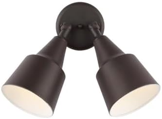 Generation Lighting 8560702-71 Large-Sized Outdoor Flood Light Adjustable Swivel Aluminum Flood Light 2-Light 240 Total Watts 13 H x 23 W Antique Bronze