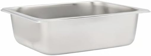 JAPCHET 6 Pack Stainless Steel Steam Pan 1/3 Size Anti-Jam Steam Table Pan Hotel Pans 1/3 Restaurant Buffet Trays for Catering 4 Inch Deep