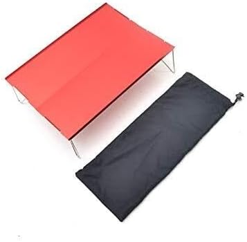 Aluminum Foldable Camping Table Lightweight Portable Outdoor Picnic Desk Ideal for Hiking Fishing Barbecue and Outdoor Activities and Rust-Resistant