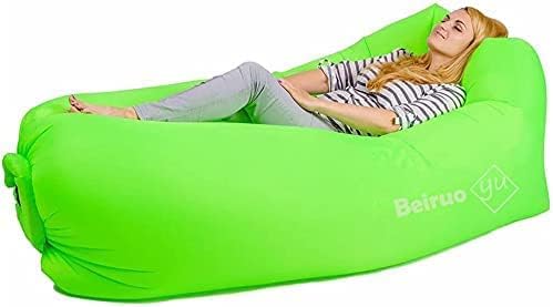 CCDXD Air Sofa Inflatable Lounger Inflatable Couch for Travelling Outdoor Camping Hiking Beach Parties Picnic Backyard Lakeside air Hammock Inflatable Lounger for Adults (Green)