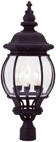 Livex Lighting 7703-14 Outdoor Post Top Lantern Black 11.5 x 11.5 x 26.5