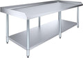 Stainless Steel Equipment Grill Stand with Adjustable Undershelf | Heavy Duty 18-Gauge Top | NSF Certified for Kitchens Utility Rooms &amp Catering (72 x 30)