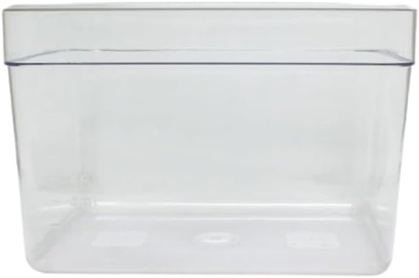 TrueCraftware- Half Size 8” Deep Food Pan Polycarbonate Clear Color- Food Storage Containers Commercial Hotel Plastic Food Pans Catering Buffets and Restaurants for Fruits Vegetables Beans Corns