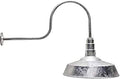 AGB102-AS20-GALVANIZE Gooseneck Barn Light - Galvanize Outdoor Dome with Incandescent Downlight | Wall-Mount Fixture for Patios Gardens Pathways and Large Outdoor Living Spaces