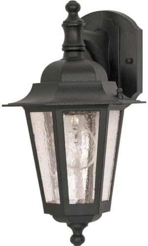 Nuvo Lighting 60/3475 Transitional One Light Outdoor Wall Mount from Cornerstone Collection in Black Finish