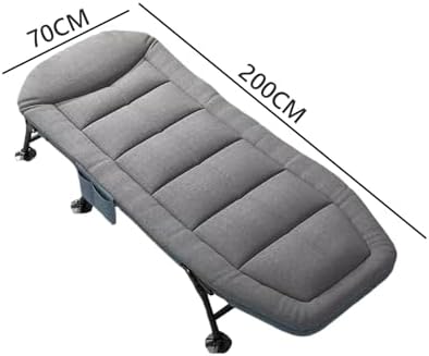Portable Folding Adult BedAdult Folding Bed Portable Bed for Adults XXL Stable Support Comfortable Headrest High Elastic Sponge Camping Cot for Home Outdoor Travel(200 * 70CM)