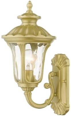 Livex Lighting 7850-33 Oxford Outdoor Small Wall Lantern Soft Gold