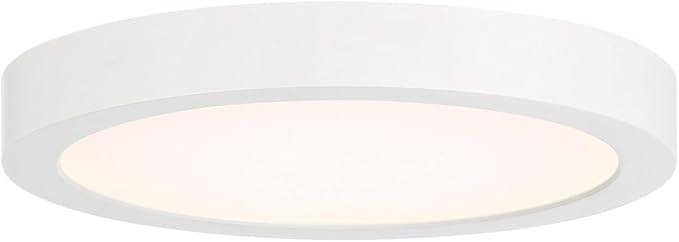 Savoy House 6-3333-7-WH Lighting Assets T24 Compliant Outdoor Low Profile Flush Mount Integrated LED 1-Light 15 Watt 1 H x 7 W White