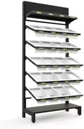 Store Display Rack Wall Mounted Storage Rack Supermarket Convenience StoreSupermarket Vegetable &amp Fruit Display Rack Storage Organizer for Kitchen/Pantry Retail Shelving Unit Multi-Tier