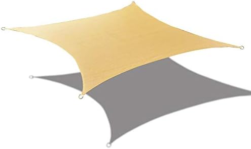 Alion Home Rectangle Shade Sails - Shade Sail for Outdoor Playground Pool Deck Shade Sail Driveway - UV Sun Block Fabric (Other Size Beige)