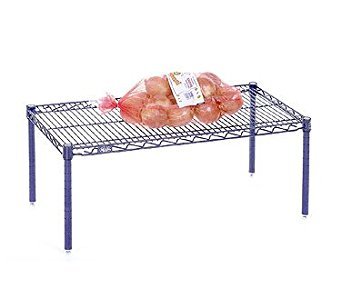Nexel Commerical Wire Shelf Platform Dunnage Storage Rack 24 x 24 x 14 Chrome