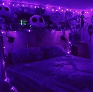 Connectable Purple String Lights 2pack 164ft 400Led 13 Modes String Lights Plug in Twinkle Light with Timer Indoor/Outdoor for Tree Party Halloween Decorations