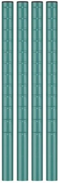 Set of 4 Heavy Duty Utility Shelving Units - Commercial Wire Shelf Shelving Posts Adjustable NSF Chrome Post - Durable Corrosion-Resistant Easy Assembly Adjustable (Green 14H)