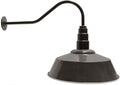 AGB101-AS20-BZ Gooseneck Barn Light - Bronze Outdoor Dome with Incandescent Downlight | Wall-Mount Fixture for Patios Gardens Pathways and Large Outdoor Living Spaces