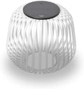 LUUK Studio Solis Wireless Solar LED Accent Lamp Warm White Dimmable Light Water Resistant Indoor Outdoor Use USB-C Rechargeable Living Room Patio Soft Luxury Style White Size S