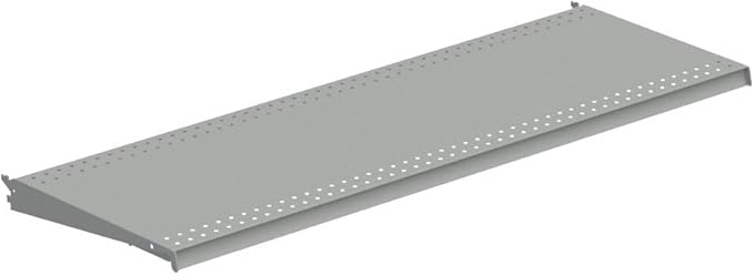 Lozier TL Shelf - Retail Display Shelving - Compatible Gondola Shelving Units - Product Shelves for All Commercial Business Types - 4' Width x 15 Depth (Gray)