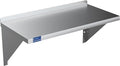 Stainless Steel Wall Shelf | Square Edge | Metal Shelving | Heavy Duty | Commercial Grade | Wall Mount | NSF Certified (12” Width x 30” Length)