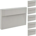 MarsLG Surface Mount Ultra Thin Low Voltage Outdoor Landscape Cast Aluminum LED Deck Light 12V AC/DC 3W (6-Pack) White Finish 36DK03W-12Vx6