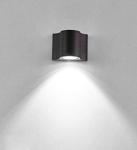 7W LED Outdoor/Indoor External Wall Sconces Light Waterproof Fixture Door Gate Step Stair Surface Mount Lamp Black Pure White