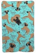 58 x 36 in. Blue Fawn Great Dane Soft Travel Blanket with Bag