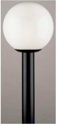 Westinghouse 6686100 One-Light Post-Top Exterior Lantern Black Finish Polycarbonate with White Acrylic Globe