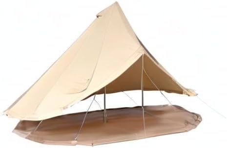 VEVOR Canvas Tent Bell Yurt 4 Seasons for Camping with Stove Jack Breathable Holds up to 4 People Family Camping Outdoor Hunting Party