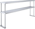 Worktable with Double OverShelf Stainless Steel NSF (72 in. Long x 12 in. Deep)