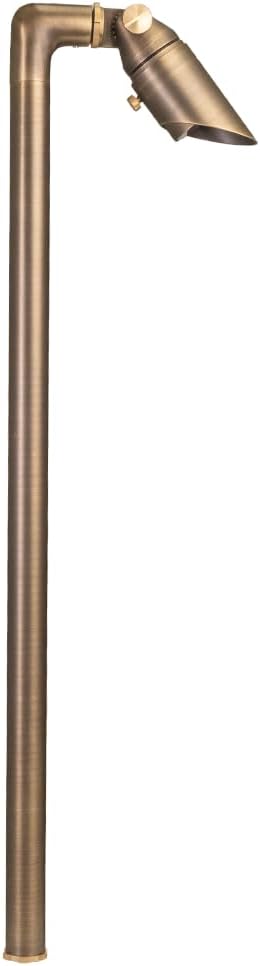 VOLT Innovator 12V Adjustable Cast Brass Path Light (Bronze) for Low Voltage Landscape Lighting on Outdoor Pathway Walkway Garden Driveway or Patio
