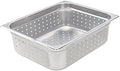 Winco Half Size 4 Deep Metal Food Pan/Steam Table Pan Perforated 22 Gauge