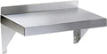 Stainless Steel Wall Shelf | Square Edge | Metal Shelving | Heavy Duty | Commercial Grade | Wall Mount | NSF Certified (6” Width x 10” Length)