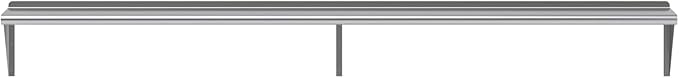 NSF Certified 18 Gauge Heavy Duty Stainless Steel Wall Shelf with Brackets for Kitchens Utility Rooms Storage Offices &amp Home (96x12)